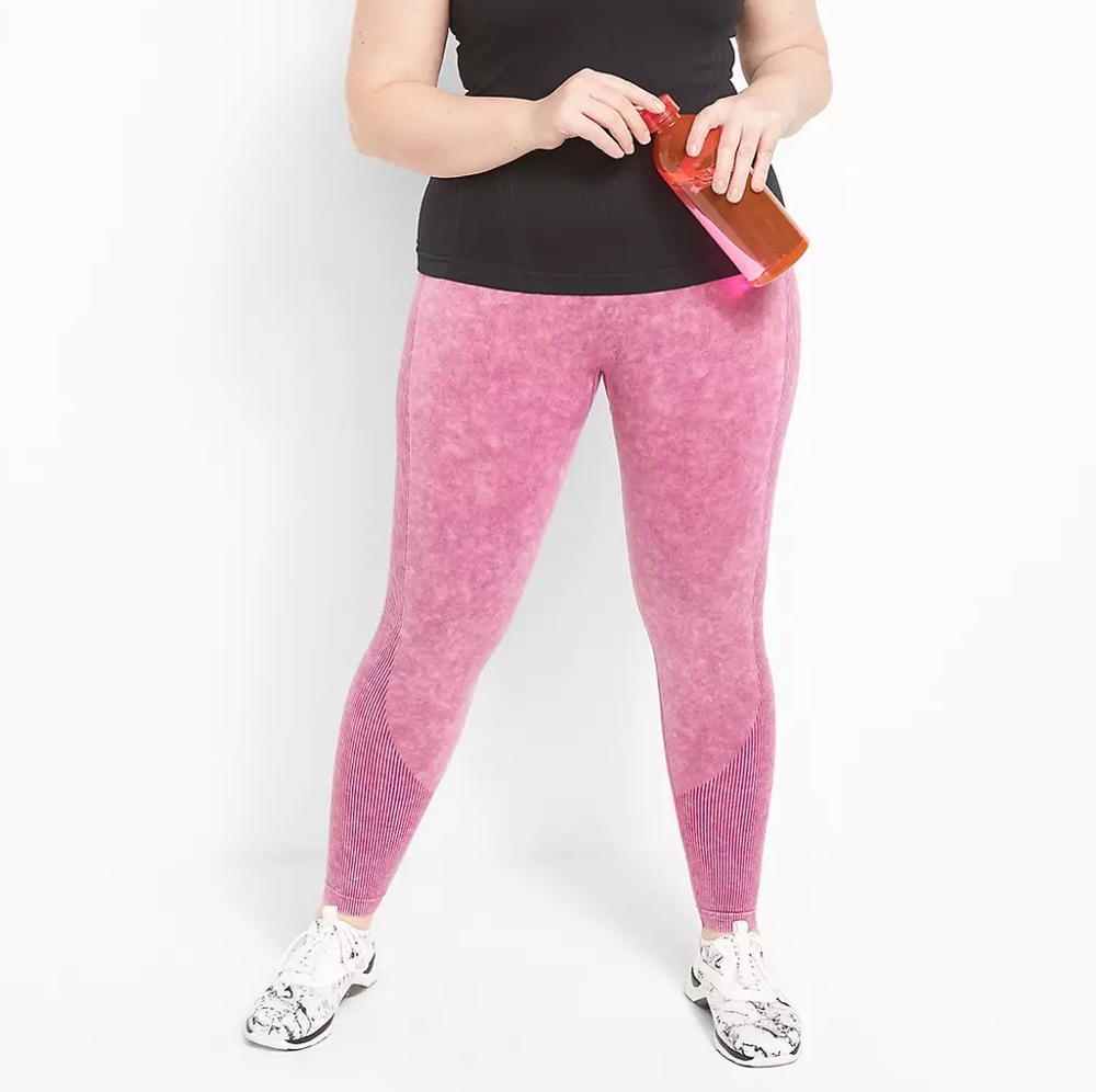 Lane Bryant Livi active high rise 7/8 tights leggings pink 14/16 NWT